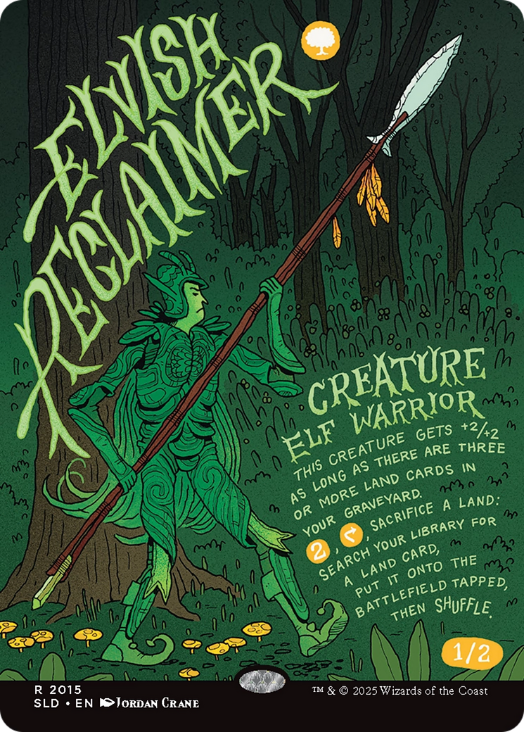 Elvish Reclaimer (Rainbow Foil) [Secret Lair Drop Series] | Good Games Modbury