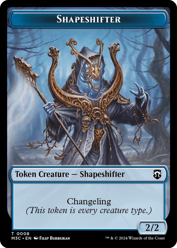 Shapeshifter 0008 Dragon Double Sided Token 8 // 12 (Commander: Modern Horizons 3)  - Ripple Foil | Good Games Modbury