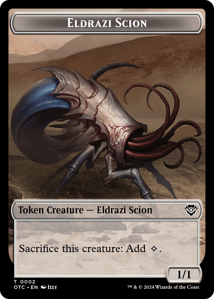 Eldrazi Scion // Treasure Double-Sided Token [Outlaws of Thunder Junction Commander Tokens] | Good Games Modbury