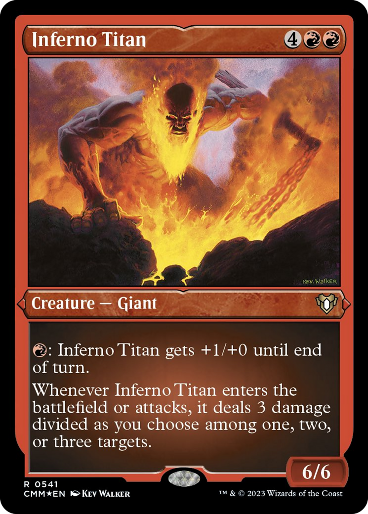 Inferno Titan (Foil Etched) [Commander Masters] | Good Games Modbury