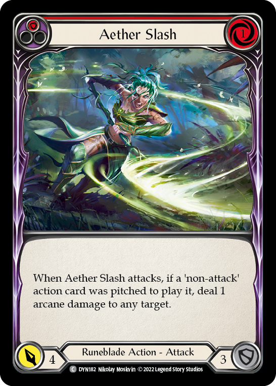 Aether Slash (Red) [DYN182] (Dynasty)  Rainbow Foil | Good Games Modbury