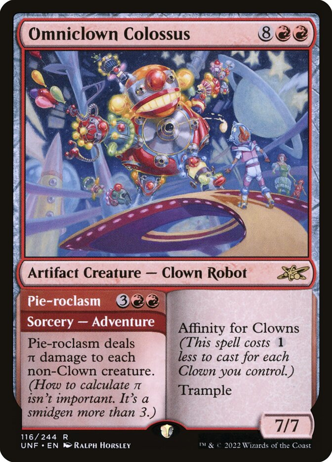 Omniclown Colossus // Pie-roclasm 116/244 (Unfinity)  - Foil | Good Games Modbury