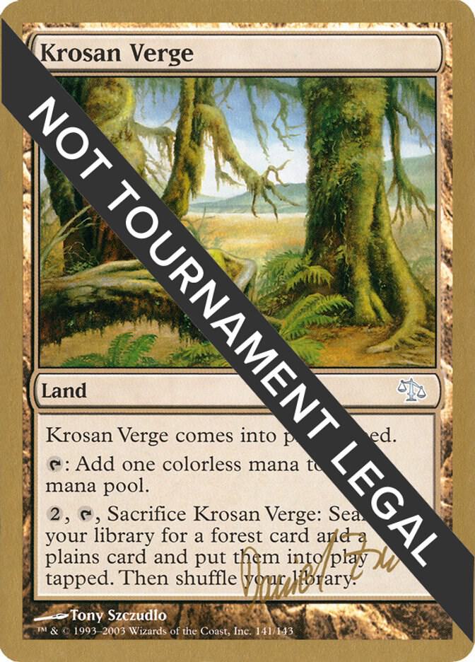 Krosan Verge 2003 Daniel Zink JUD dz141/142 (World Championship Decks)  | Good Games Modbury