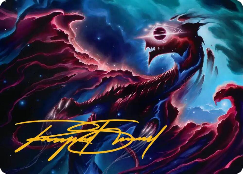 Nova Hellkite Art Card 18 54 Gold Stamped Signature 18 (Art Series: Edge of Eternities)  | Good Games Modbury