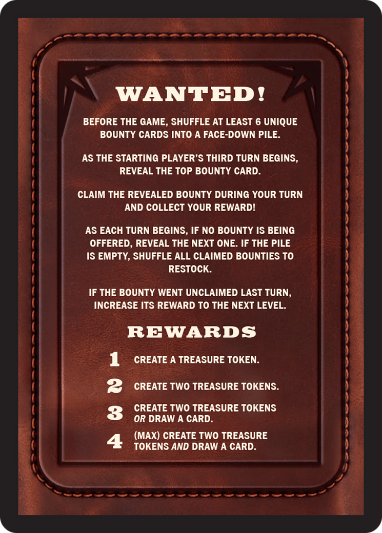 Bounty: Vara Beth Hannifer // Bounty Rules Double-Sided Token [Outlaws of Thunder Junction Commander Tokens] | Good Games Modbury