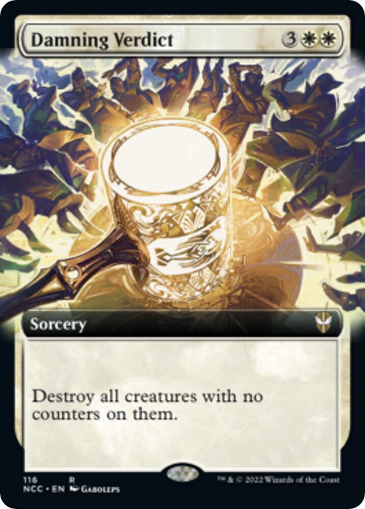 Damning Verdict Extended Art 116 (Commander: Streets of New Capenna)  | Good Games Modbury