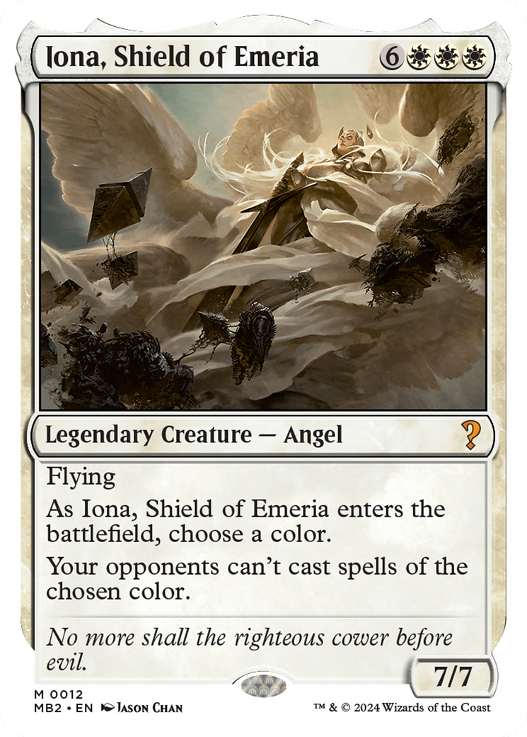 Iona, Shield of Emeria (White Border) [Mystery Booster 2] | Good Games Modbury