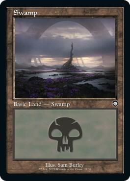 Swamp 33 Retro Frame 33 (Commander: The Brothers' War)  | Good Games Modbury