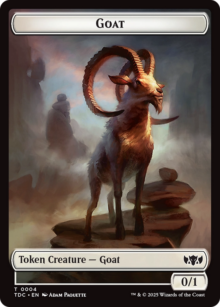 Goat // Timeless Witness Double-Sided Token [Tarkir: Dragonstorm Commander Tokens] | Good Games Modbury