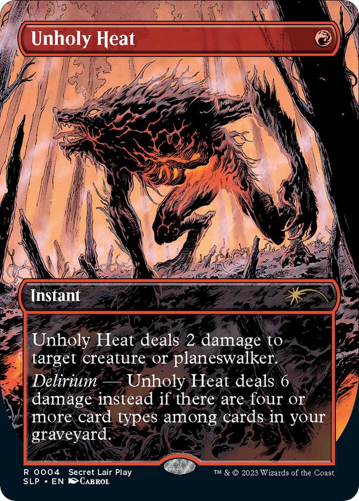 Unholy Heat 4/50 (Secret Lair Showdown)  - Borderless | Good Games Modbury