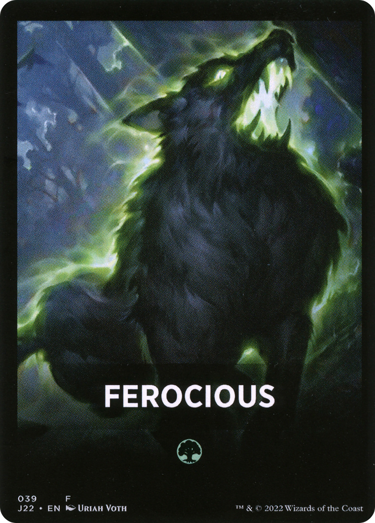 Ferocious Theme Card [Jumpstart 2022 Front Cards] | Good Games Modbury