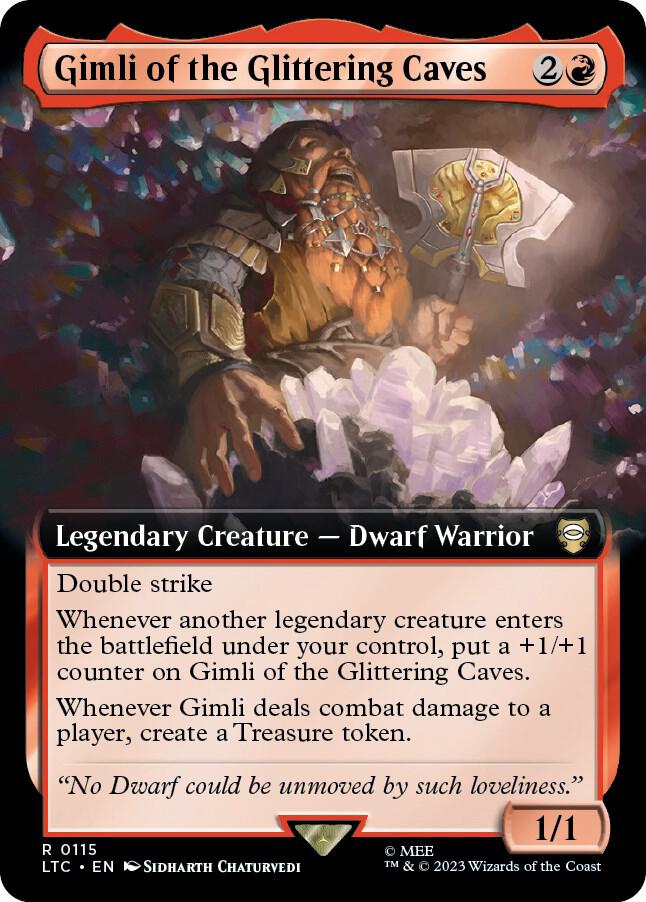 Gimli of the Glittering Caves 115 (Commander: The Lord of the Rings: Tales of Middle-earth)  - Extended Art | Good Games Modbury