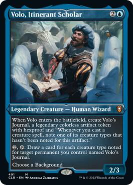 Volo Itinerant Scholar Foil Etched 491 (Commander Legends: Battle for Baldur's Gate)  - Foil | Good Games Modbury