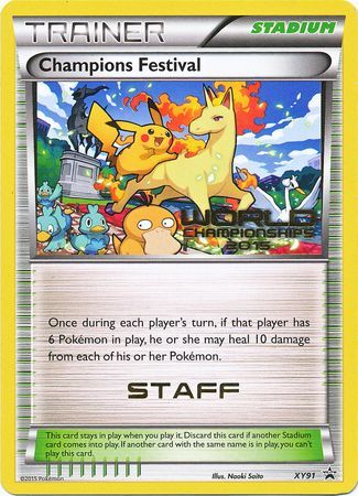 Champions Festival 2015 Staff (XY91) [XY: Black Star Promos] | Good Games Modbury