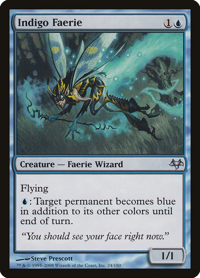 Indigo Faerie 24/180 (Eventide)  - Foil | Good Games Modbury