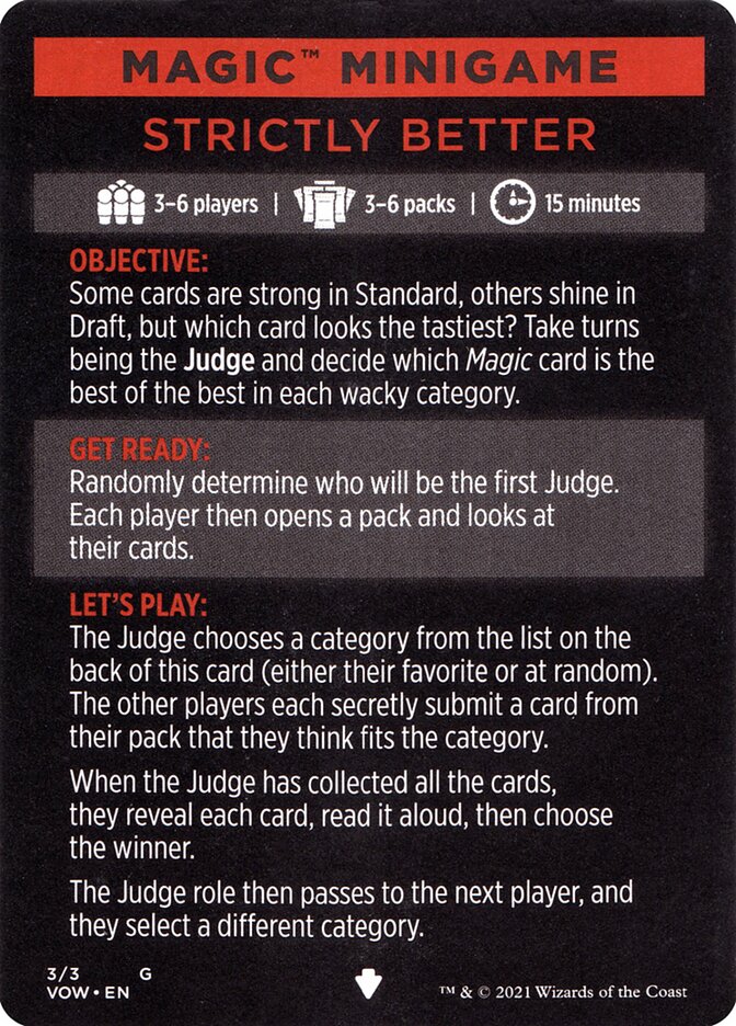 Strictly Better (Magic Minigame) [Innistrad: Crimson Vow Minigame] | Good Games Modbury