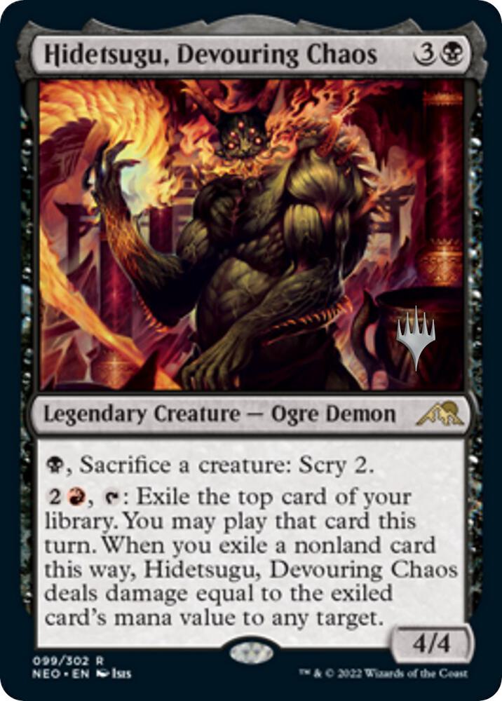 Hidetsugu Devouring Chaos 99p/157 (Promo Pack: Kamigawa: Neon Dynasty)  - Foil | Good Games Modbury