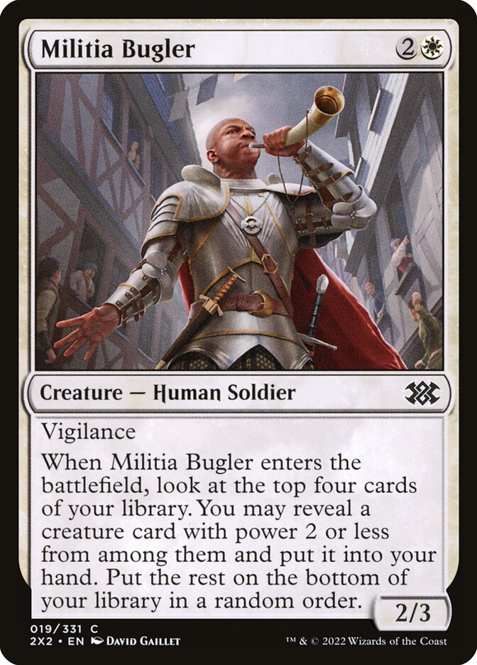 Militia Bugler 19/331 (Double Masters 2022)  - Foil | Good Games Modbury