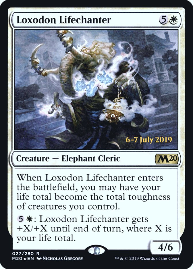 Loxodon Lifechanter [Core Set 2020 Prerelease Promos] | Good Games Modbury