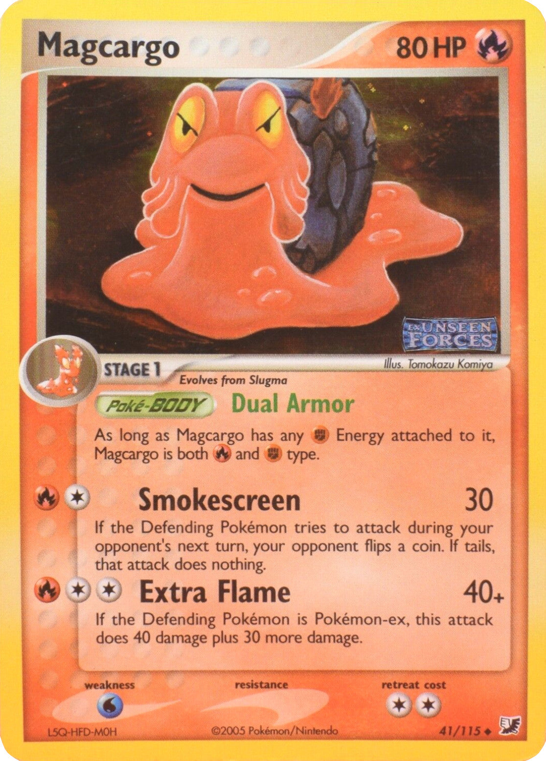 Magcargo (41/115) (Stamped) [EX: Unseen Forces] | Good Games Modbury