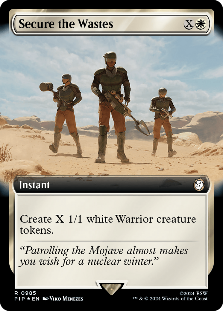 Secure the Wastes (Extended Art) (Surge Foil) [Fallout] | Good Games Modbury