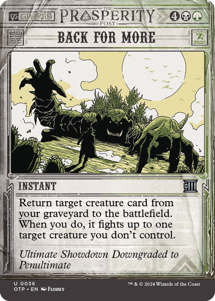 Back for More 36/65 (Outlaws of Thunder Junction: Breaking News)  - Showcase Foil | Good Games Modbury