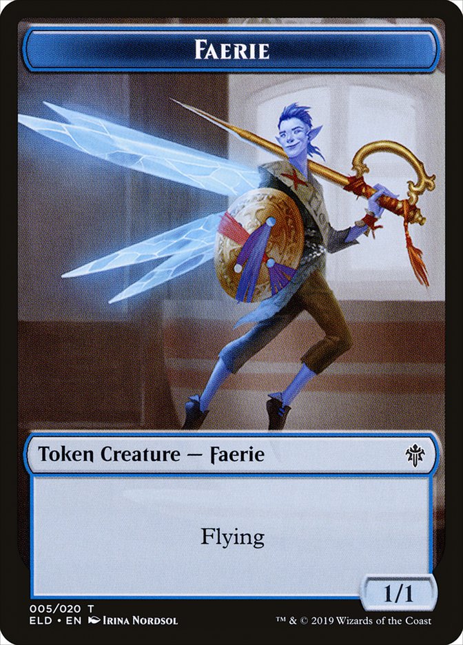 Faerie Token [Throne of Eldraine Tokens] | Good Games Modbury