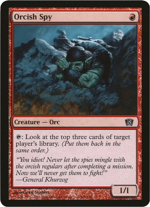 Orcish Spy (Oversized) [Eighth Edition Box Topper] | Good Games Modbury