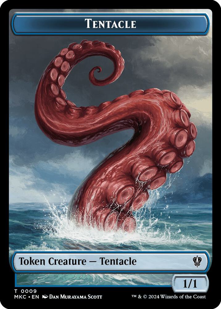 Tentacle Komas Coil Double Sided Token 9 // 7 (Commander: Murders at Karlov Manor)  | Good Games Modbury