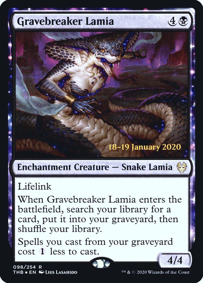 Gravebreaker Lamia [Theros Beyond Death Prerelease Promos] | Good Games Modbury