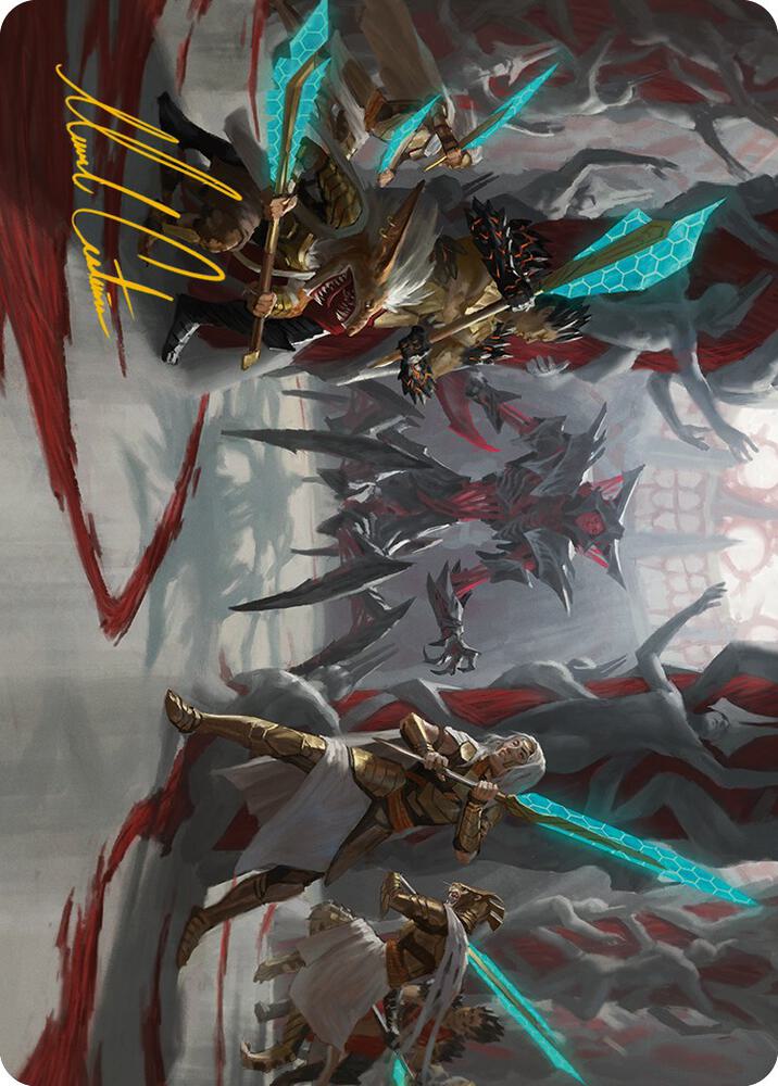 Goldwardens Gambit Art Card Gold Stamped Signature 29 (Art Series: Phyrexia: All Will Be One)  | Good Games Modbury