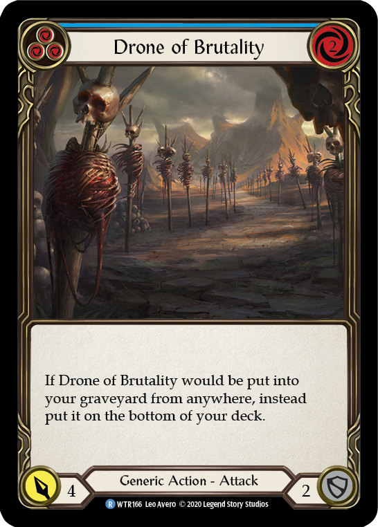 Drone of Brutality (Blue) [U-WTR166] (Welcome to Rathe Unlimited)  Unlimited Rainbow Foil | Good Games Modbury