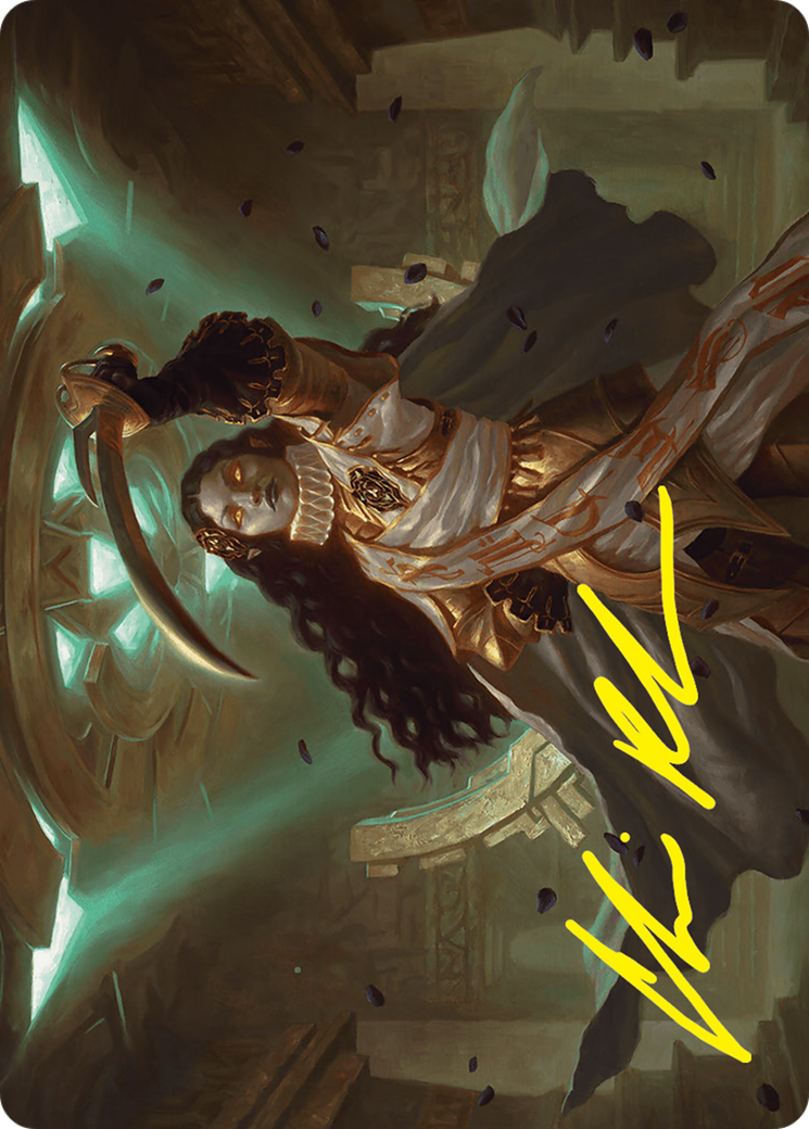 Elenda, Saint of Dusk Art Card (15/54) (Gold-Stamped Signature) [Foundations Art Series] | Good Games Modbury