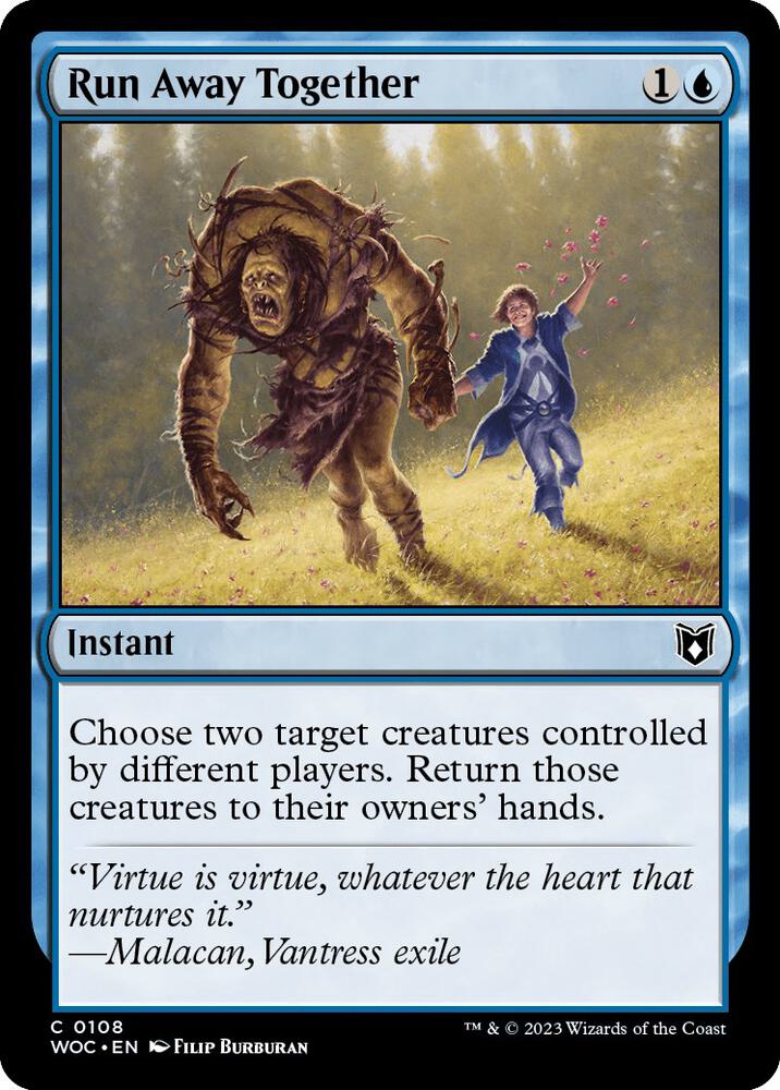 Run Away Together 108/173 (Commander: Wilds of Eldraine)  | Good Games Modbury