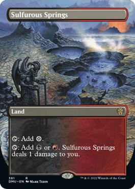 Sulfurous Springs Borderless 381 (Dominaria United)  | Good Games Modbury