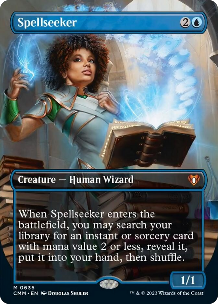 Spellseeker (Borderless Alternate Art) [Commander Masters] | Good Games Modbury