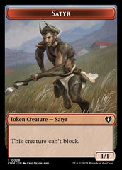 Spirit (0010) // Satyr Double-Sided Token [Commander Masters Tokens] | Good Games Modbury