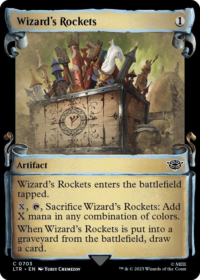 Wizard's Rockets 703 (Universes Beyond: The Lord of the Rings: Tales of Middle-earth)  - Showcase Scroll Foil | Good Games Modbury