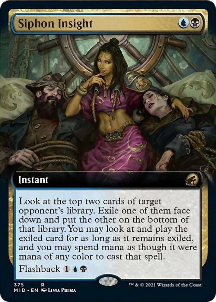 Siphon Insight Extended Art 375/277 (Innistrad: Midnight Hunt)  - Foil | Good Games Modbury