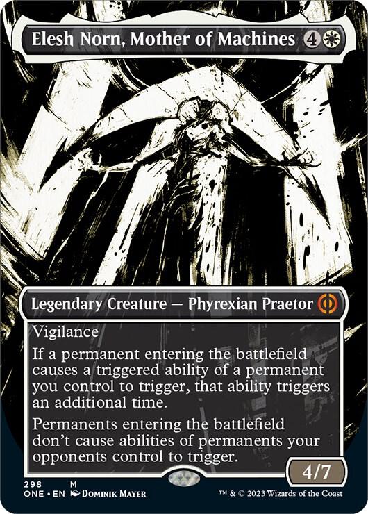 Elesh Norn, Mother of Machines 298/271 (Phyrexia: All Will Be One)  - Borderless | Good Games Modbury