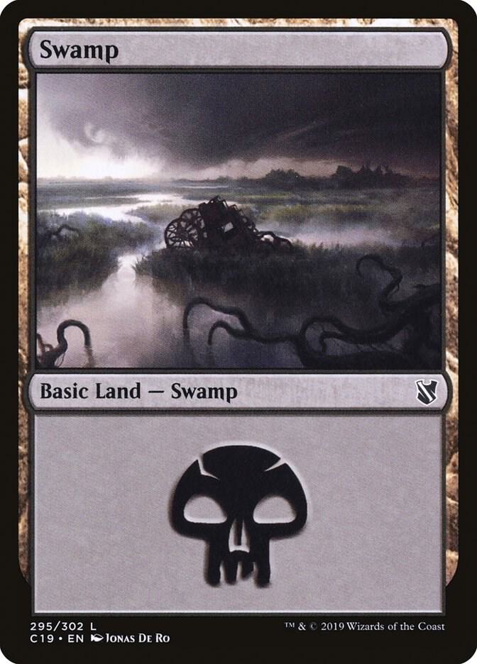 Swamp 295/302 (Commander 2019)  | Good Games Modbury