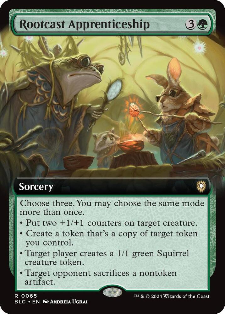 Rootcast Apprenticeship 65/40 (Commander: Bloomburrow)  - Extended Art | Good Games Modbury