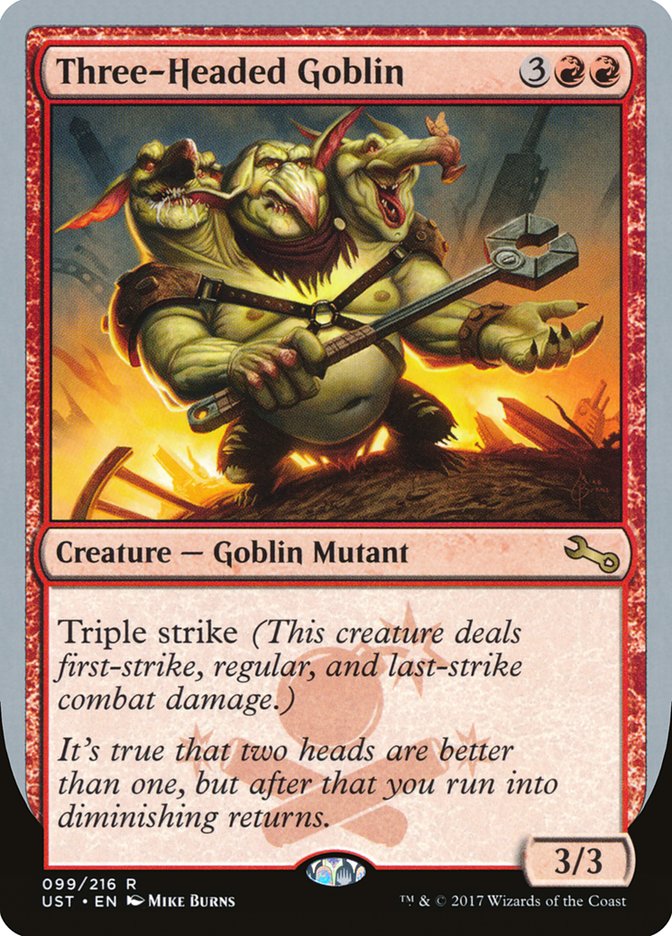 Three-Headed Goblin 99/216 (Unstable)  - Foil | Good Games Modbury