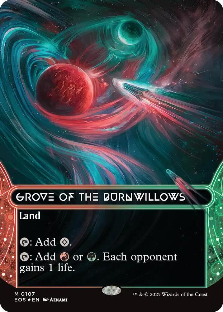 Grove of the Burnwillows  107/45 (Edge of Eternities: Stellar Sights)  - Borderless Galaxy Foil | Good Games Modbury
