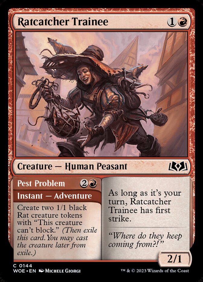 Ratcatcher Trainee // Pest Problem 144/276 (Wilds of Eldraine)  | Good Games Modbury