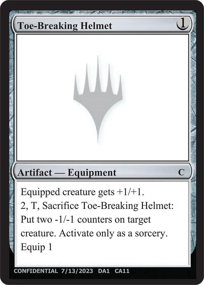 Toe Breaking Helmet CA11/477 (Un-Known Event Playtest Cards)  | Good Games Modbury