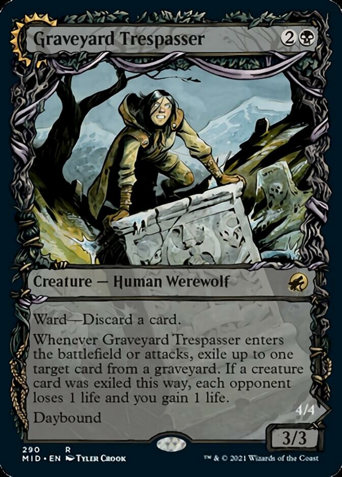 Graveyard Trespasser // Graveyard Glutton (Showcase Equinox) [Innistrad: Midnight Hunt] | Good Games Modbury