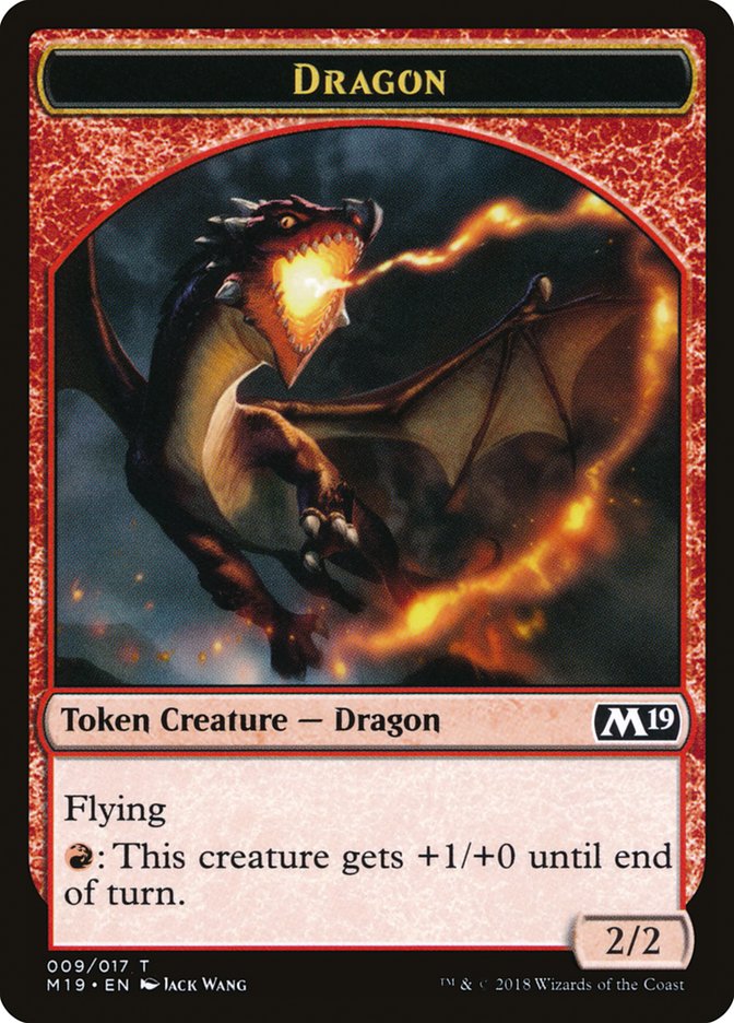 Dragon Token (009/017) [Core Set 2019 Tokens] | Good Games Modbury