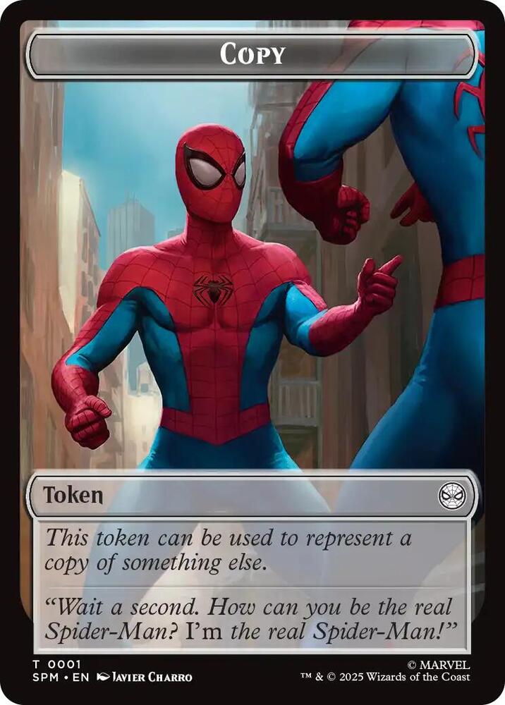 Copy Human Citizen Double Sided Token 1 // 4 (Marvel's Spider-Man)  - Foil | Good Games Modbury