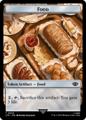 Spirit // Food (0022) Double-Sided Token (Surge Foil) [The Lord of the Rings: Tales of Middle-Earth Tokens] | Good Games Modbury